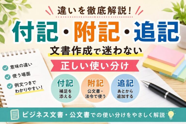 「付記・附記・追記」の違いを徹底解説!文書作成で迷わない正しい使い分け | ミニマル知恵帳