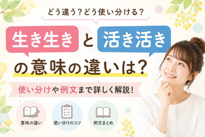 生き生きと活き活きの違い